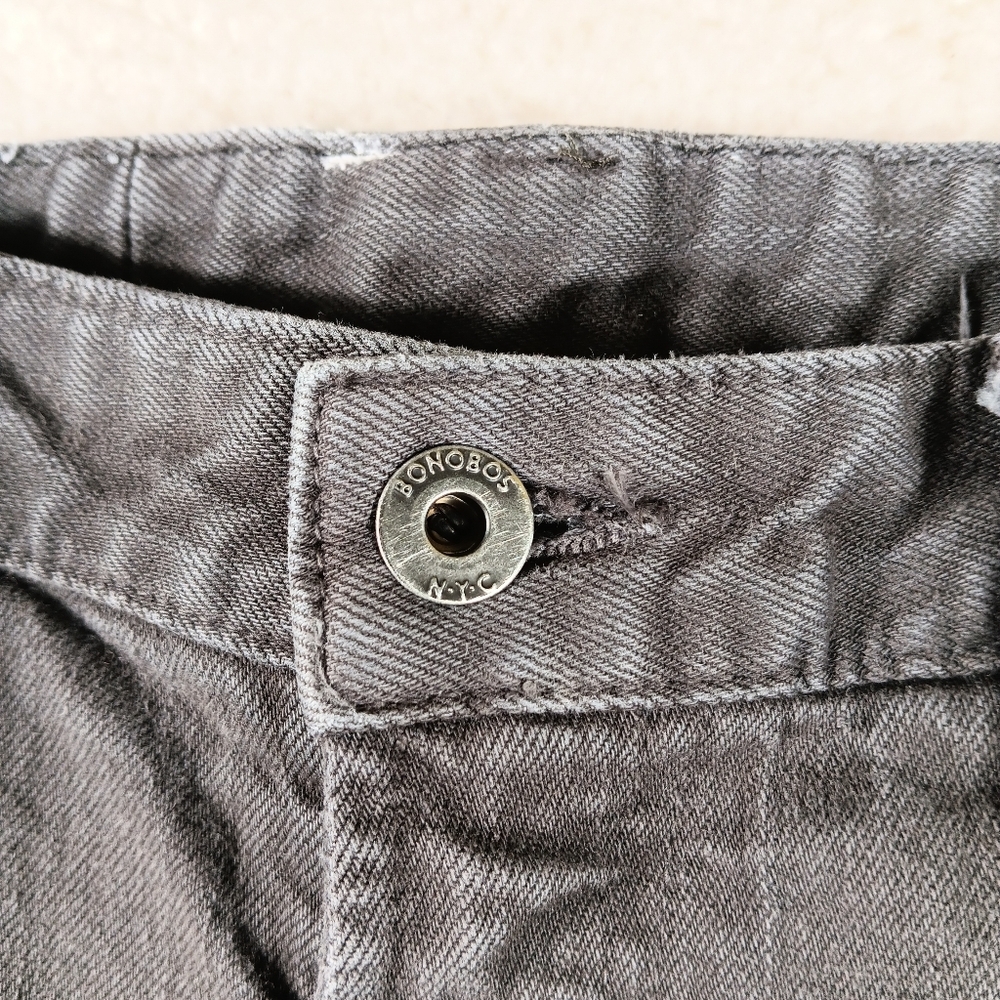 Bonobos Jeans Mens 34x32 (32x30) Gray Travel Jean Slim Straight Stretch - Picture 6 of 15
